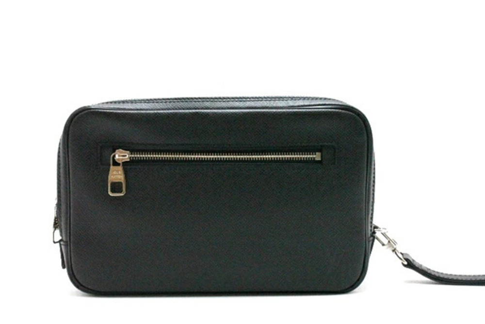 LOUIS VUITTON Shoulder Bag Pochette Kasai Taiga Noir Black